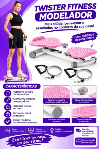 Twister Fitness Modelador com Elásticos - Aparelho de Exercícios
