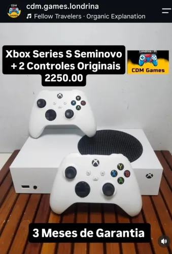 Xbox Series S Seminovo + 2 Controles Originais 2250.00 - 3M Garantia - Não Aceito Oferta
