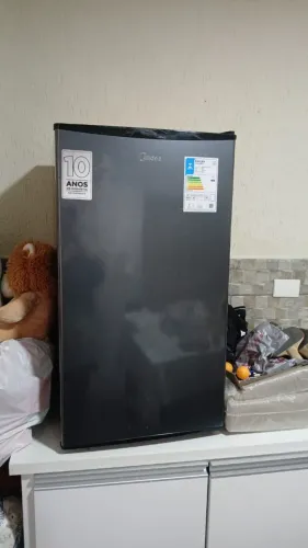 Frigobar Midea 93L Inverter Bivolt - Cor Inox / Cinza Chumbo (Pouquíssimo Uso)