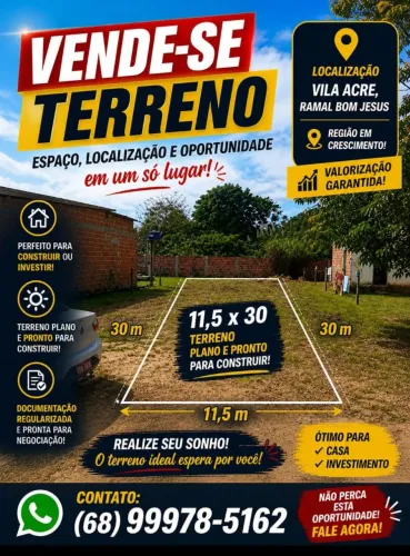 Terreno à Venda VilaAcre/BomJesus