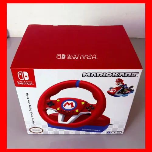 Nintendo Switch 1 e 2 - Original Oficial Controle Volante Hori PRO Mario kart + Nota 