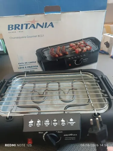 Churrasqueira Elétrica Britânia Gourmet BCG1 1200W 220V + Caixa Original