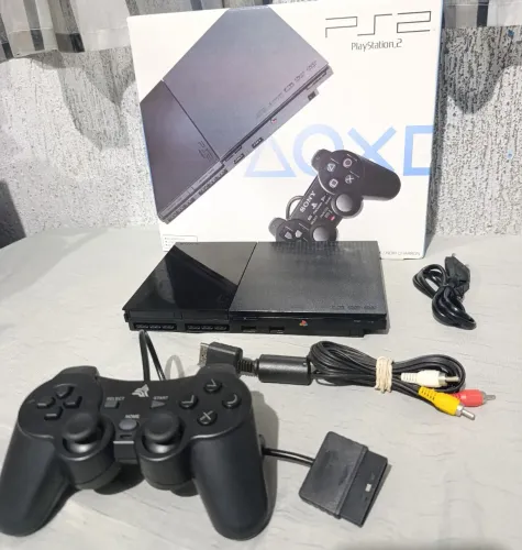Playstation 2 Slim Completo Leitor Funcionando