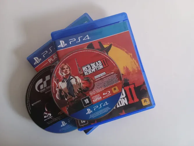 Kit Jogos Play 4 - Gran Turismo; Red Dead 2