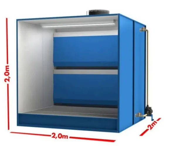 Cabine de Pintura Cortina d'Água IG-015 (2,0m x 2,0m) - Pronta Entrega