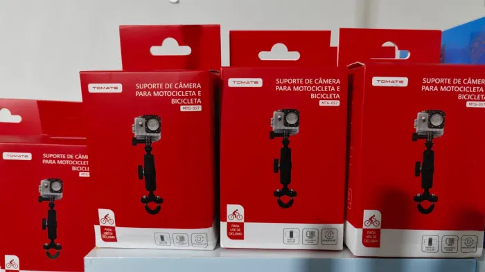 Suporte câmera p/moto e bicicleta GO pro, insta360 dji top