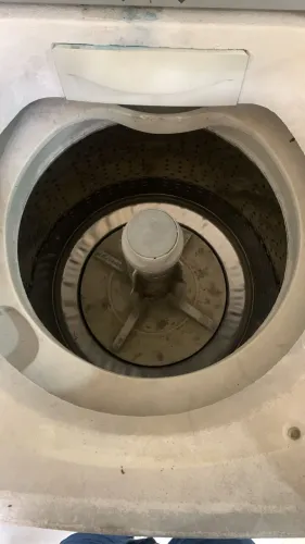 Maquina Brastemp com correia quebrada,motor funcionando e tan em inox