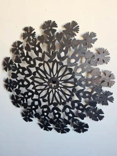Mandala aço corten 50 cm de diâmetro 