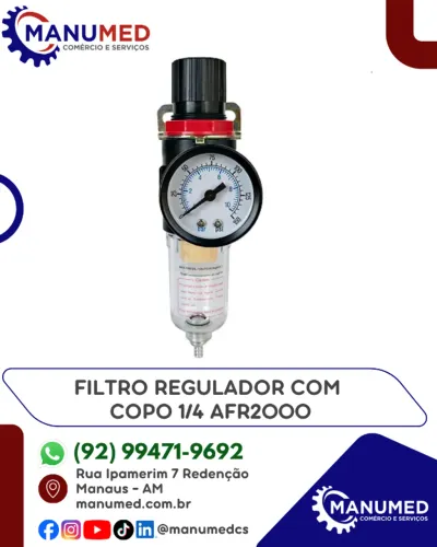 Filtro regulador com copo 1/4 afr2000