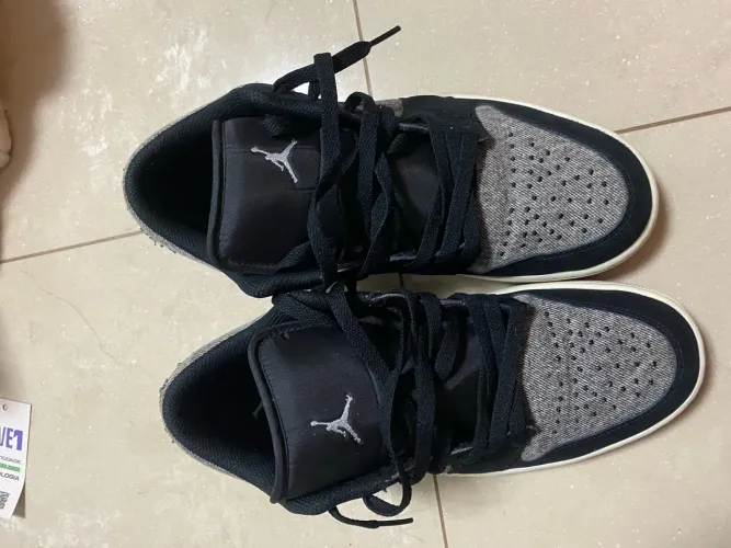Tênis Air Jordan 1 Low Denim Black