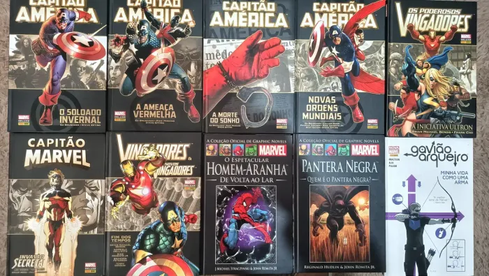 Lote Hqs Marvel Deluxe Panini e Salvat| Nova Marvel | Capitão América | Vingadores