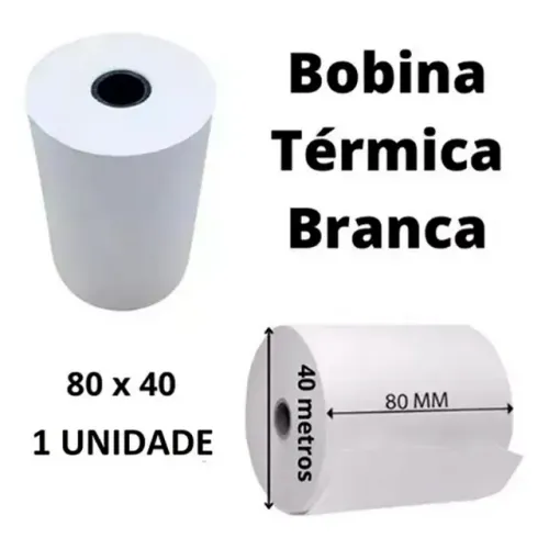 Bobina para Impressora Térmica 80x40 *UNIDADE*