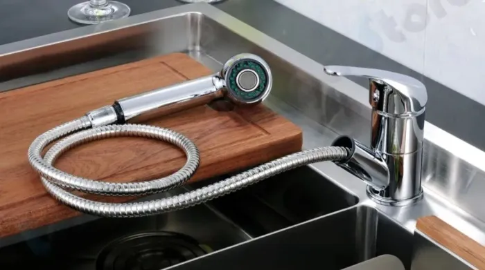 Torneira de cozinha monocomando com extensor