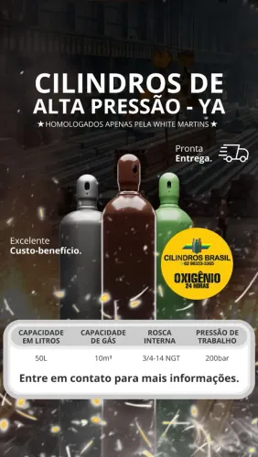 Cilindros Argônio e Mistura MIG