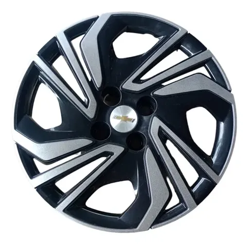 Calota Aro 15 Gm Onix 22 Á 24 Preto E Prata