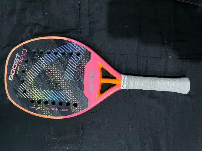 Raquete de Beach Tennis Shark Boost Pro Sofia Cimatti 2025 - Carbono 3K + Capa