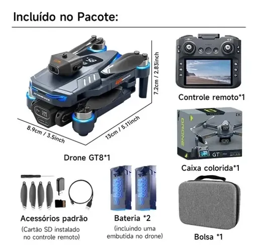Controle de drone GT8 pro max