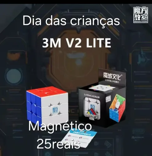 Cubo mágico magnético moyu dia das crianças