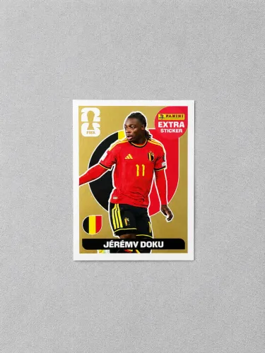 Extra sticker Jérémy Doku gold/ouro