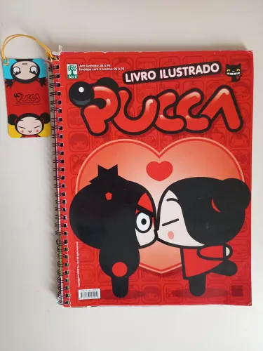 Livro ilustrado Pucca completo + figurinhas
