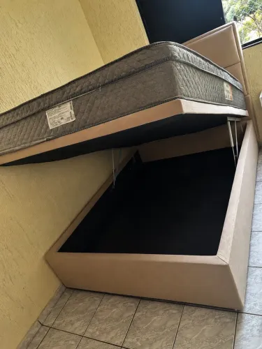 ? VENDO CAMA BOX BAÚ CASAL + CABECEIRA 
