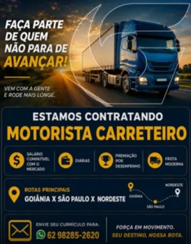 Vaga motorista carreteiro