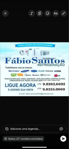Fazemos todos os tipo de serviços na área de refrigeração