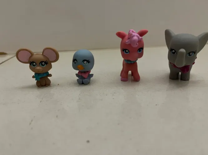 Kit 4 animais Sparklin' Pets originais da Polly Pocket 