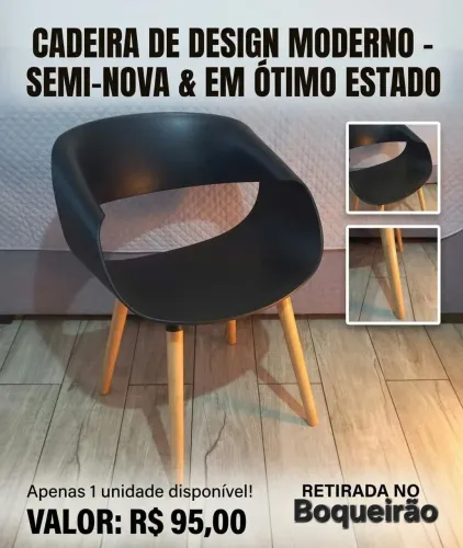 Cadeira moderna em ótimo estado