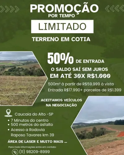 Caucaia do Alto - Cotia - SP garanta seu melhor investimento