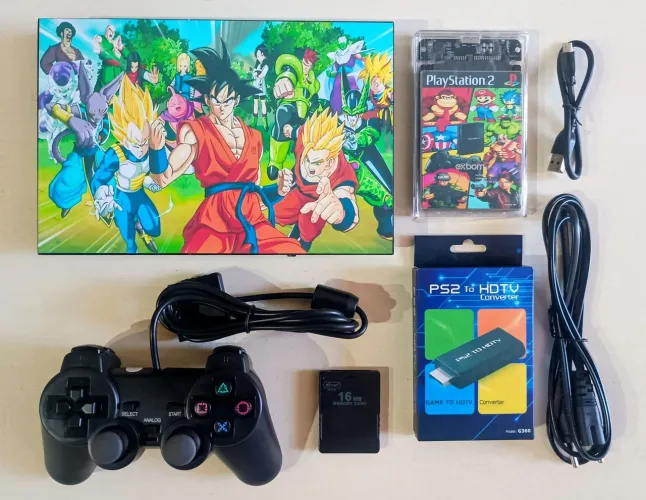 PS2 com 120 jogos + conversor HDMI