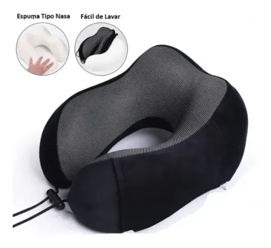 Almofada Nasa Pescoço Cervical Viagem Ajustável Confortável