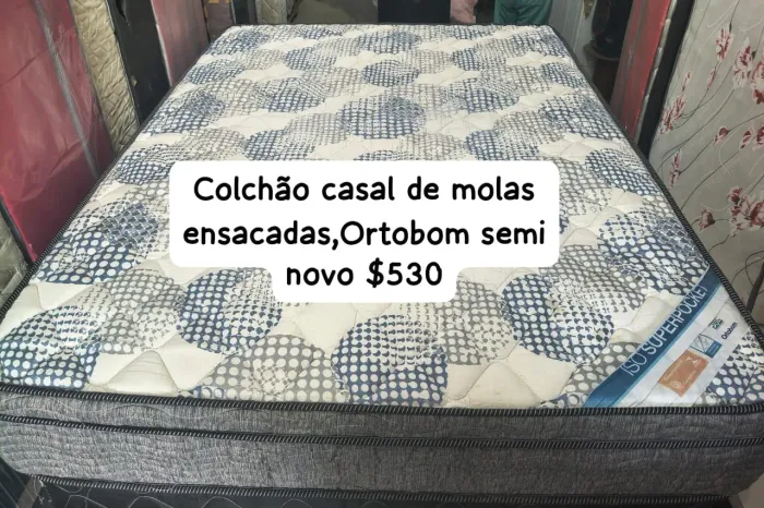 COLCHÃO CASAL DE MOLAS ENSACADAS DA ORTOBOM R$530 ENTREGA GRÁTIS 