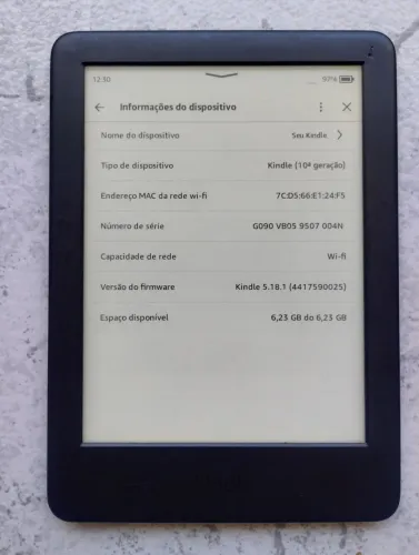 Leitor de livros digitais Kindle original 10ª geração J9G29R