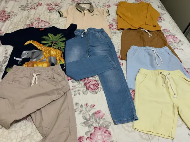Lote de roupa infantil menino 04 a 06 anos