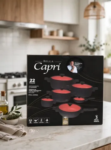 Jogo de Panelas Bella Capri 22 Peças - Edu Guedes