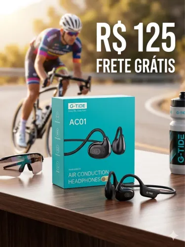 Fone de Ouvido G-Tide AC01 (Condução Aérea) - Novo na Caixa!