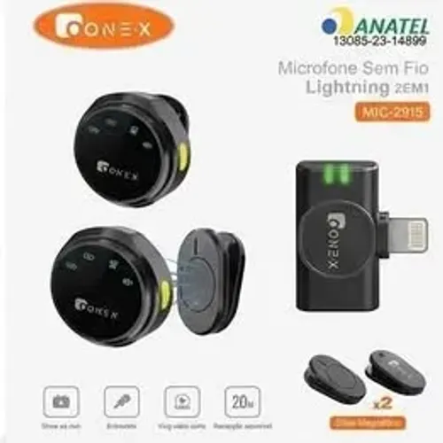 Microfone sem fio Lightning 2em1 (Honestidade e Qualidade - Distribuidora JK Eletrônicos)