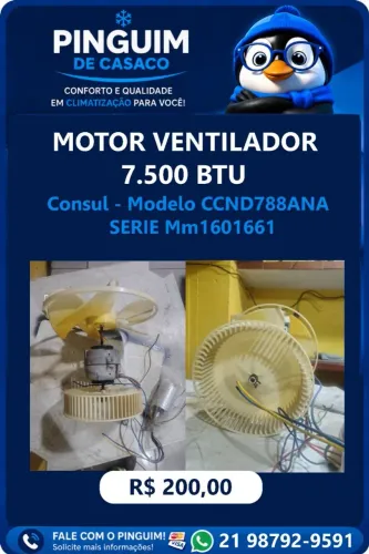 Motor ventilador de ar condicionado