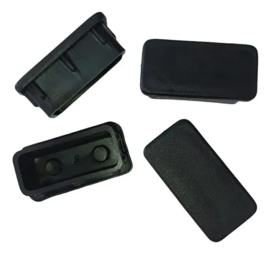kit 4 und tampas pe mesa cadeira ponteira plásticas metalon 40x20 preta
