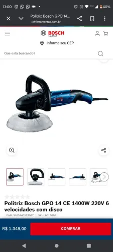 Politriz profissional bosch gpo14ce 1400w