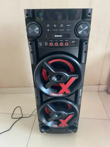 Caixa amplificada Amvox ACA 1000 NEWX  + Microfone Profissional 