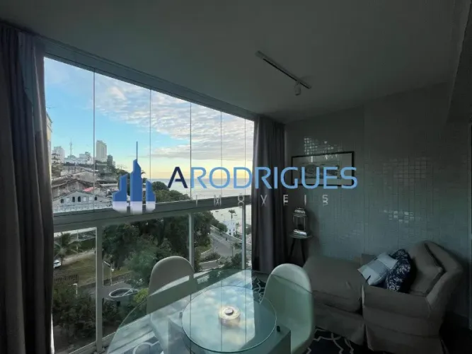 Apartamento à Venda em Salvador-BA no Comércio CLOC MARINA Vista Mar 1/4 e Sala Fino Acaba