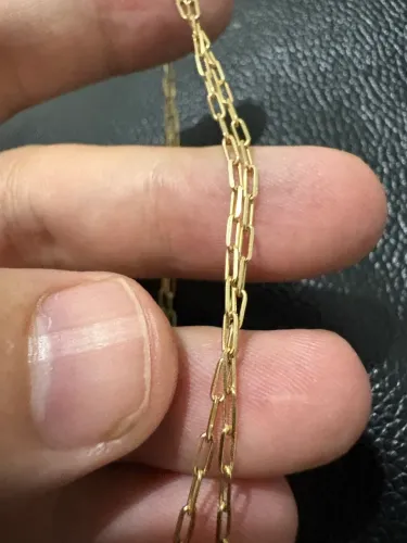 Corrente prata banho 20 milésimos ouro