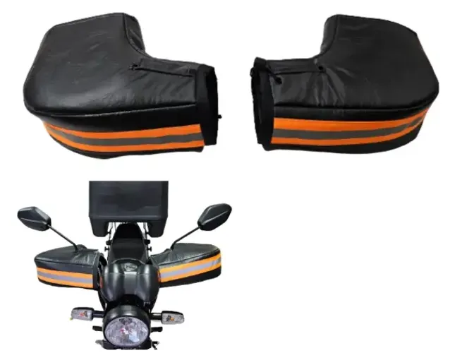 Luva De Guidão Polaina Moto Impermeável Refletiva Frio Chuva