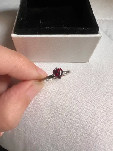 Anel Pandora Original Solitário Prata 925 You & Me Coração Rosa Tam 50
