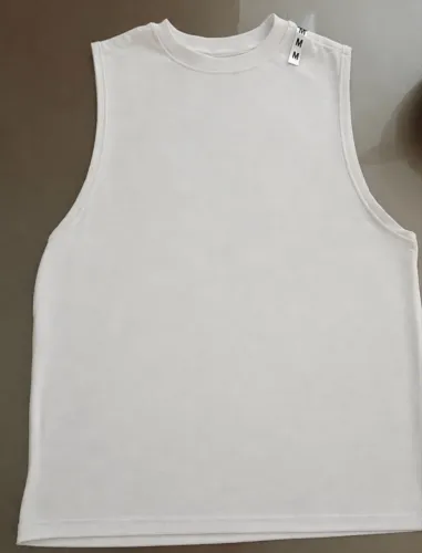 Regata Branca Machão CASUAL/ESPORTIVA 100% ALGODÃO