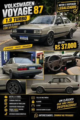 Volkswagen Voyage L/ls/plus/gls/s/sport/super L.ang (álcool) 1987