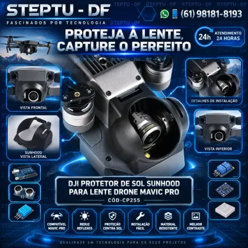 Protetor De Sol Sunhood Para Lente Drone Dji Mavic Pro Arduino Automação COD-CP255
