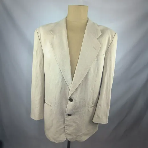 Blazer masculino puro linho cor areia tamanho 54